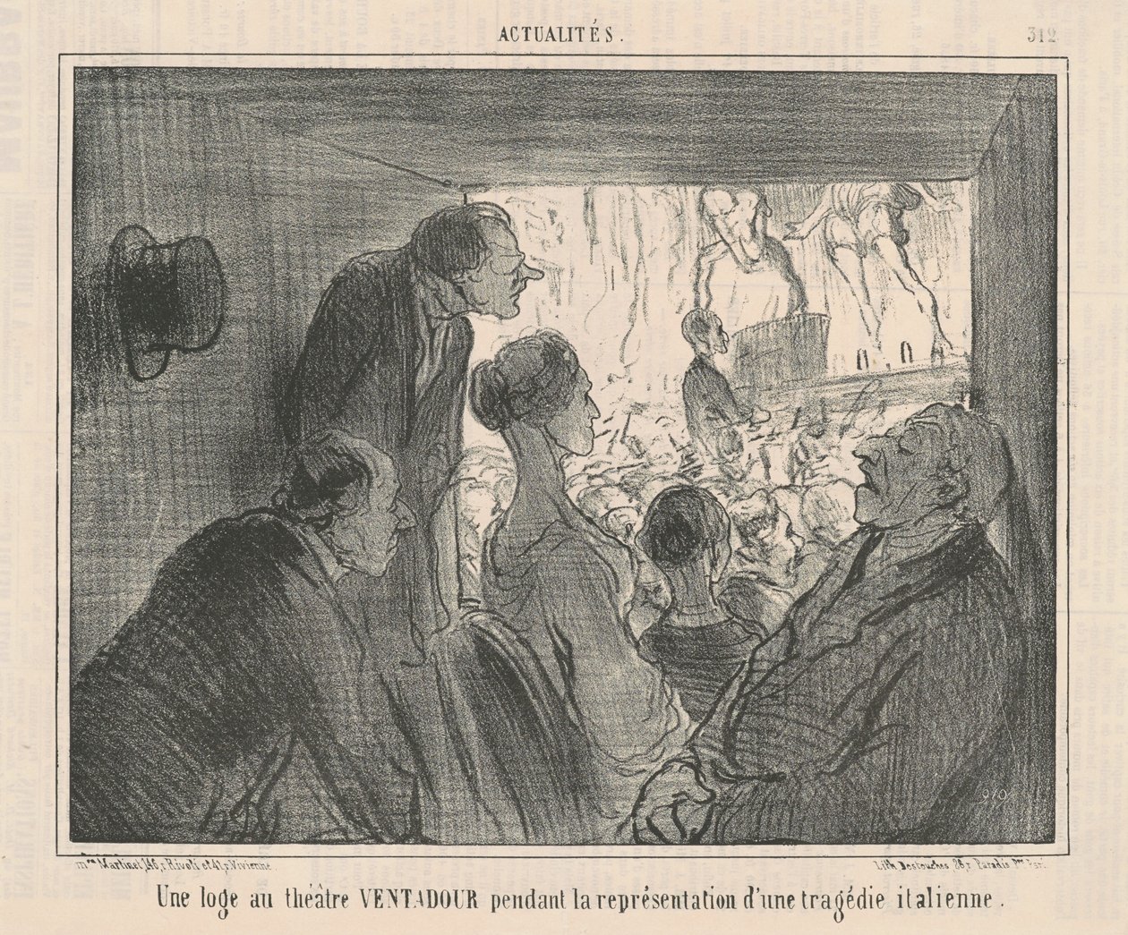 Un palco al teatro Ventadour da Honoré Daumier