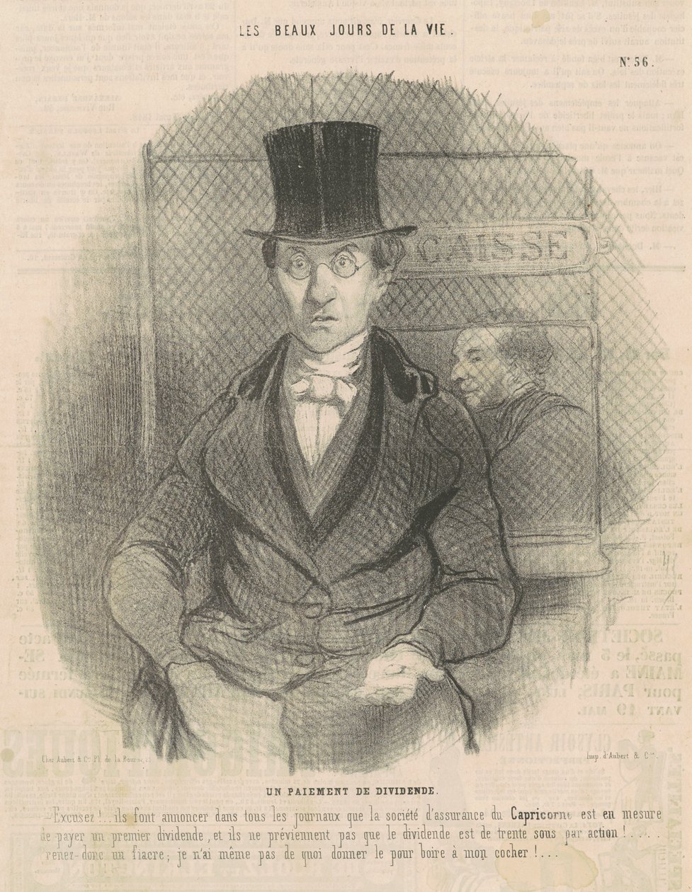 Un pagamento di dividendo da Honoré Daumier
