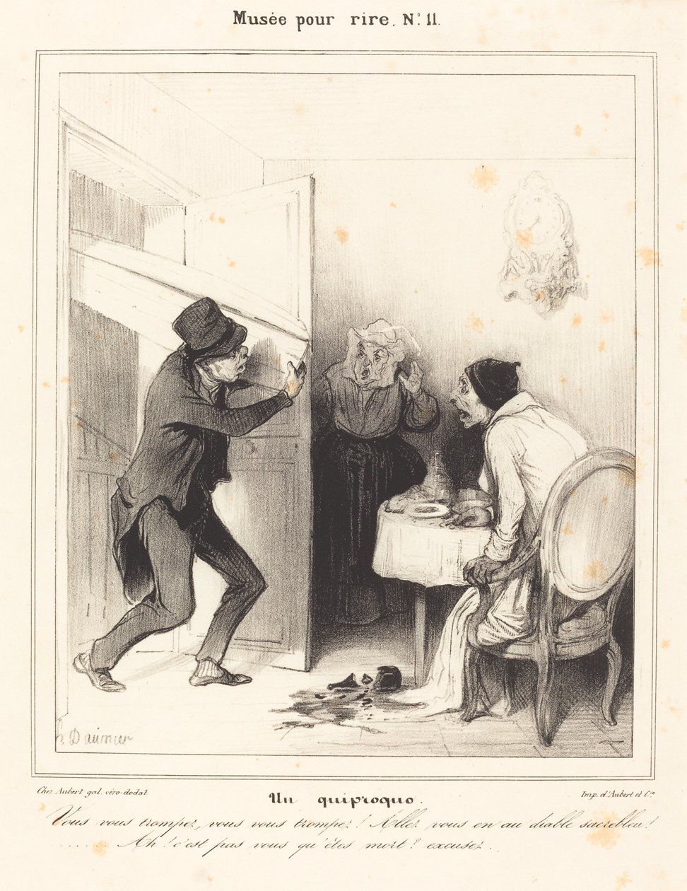 Un malinteso - Ti sbagli... vai... al diavolo... da Honoré Daumier