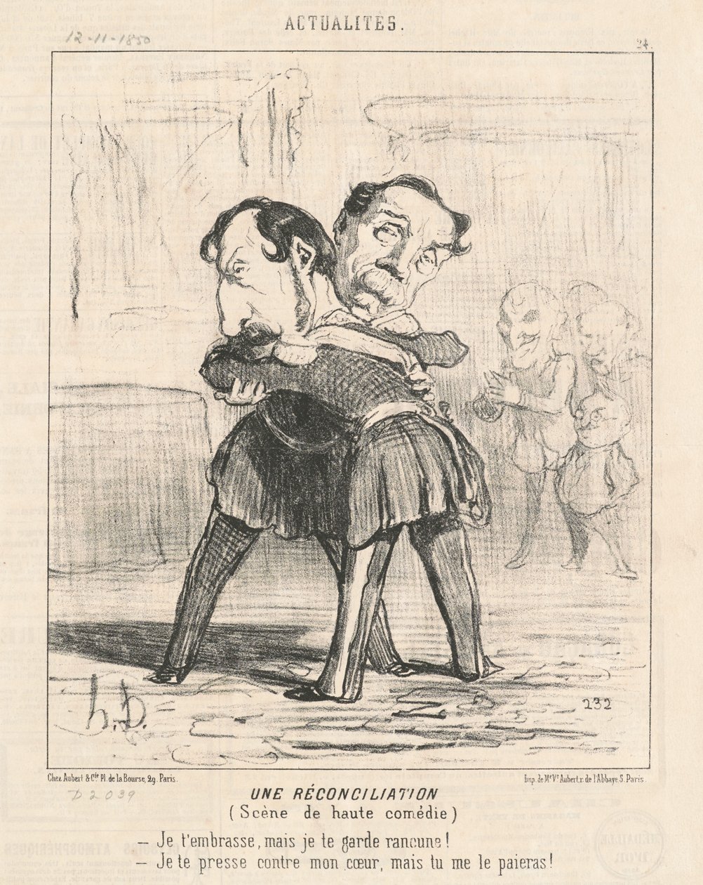 Una riconciliazione, scena di alta commedia da Honoré Daumier
