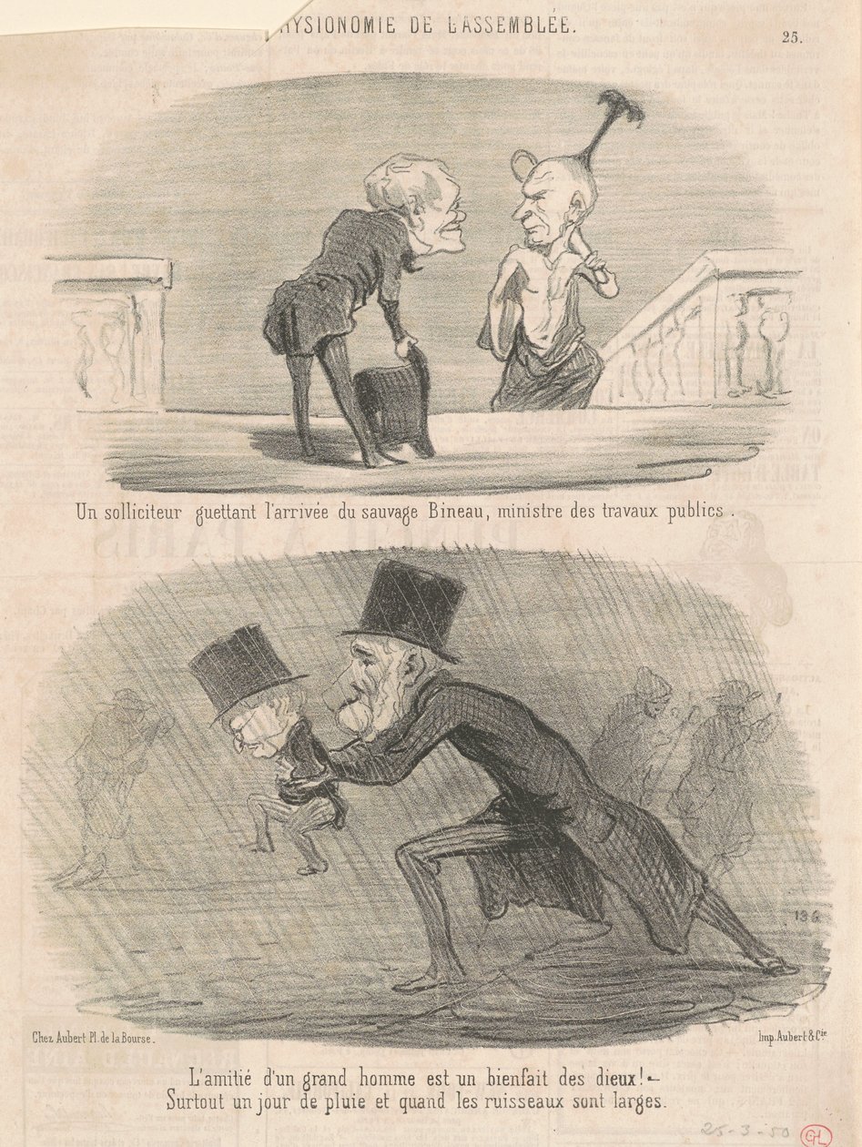 Un sollecitatore che osserva ... Bineau! da Honoré Daumier