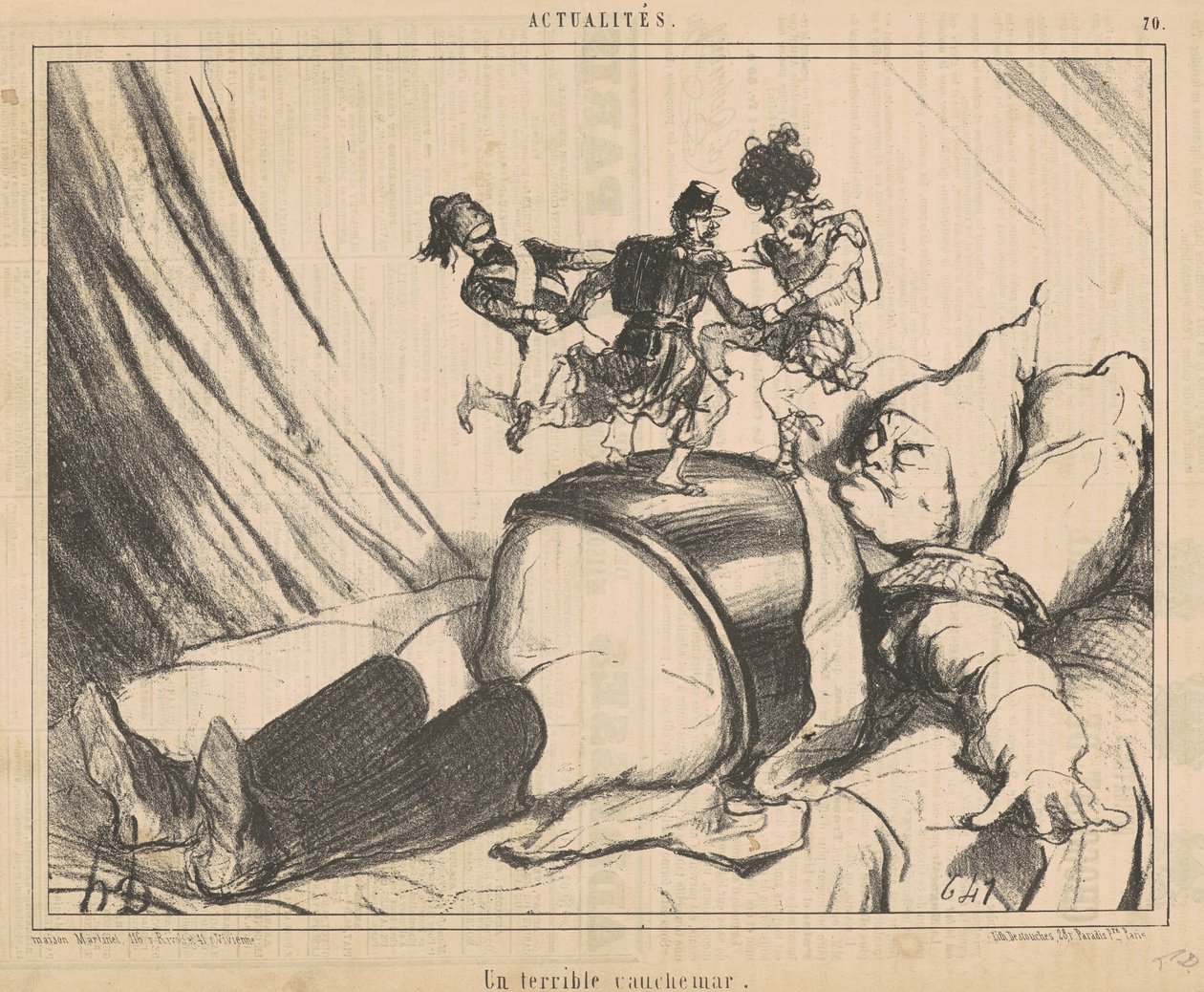 Un terribile incubo da Honoré Daumier