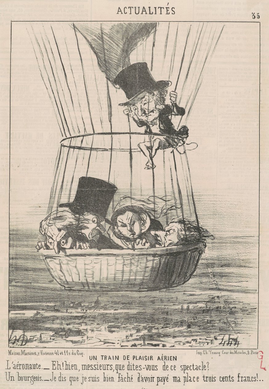 Un treno di piacere aereo da Honoré Daumier
