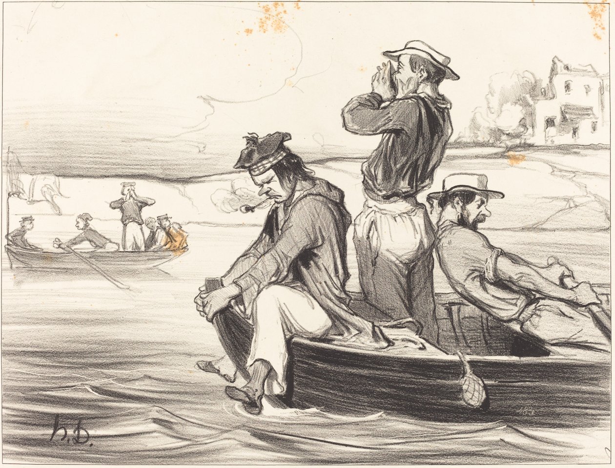 Un Incontro in Piena Acqua da Honoré Daumier
