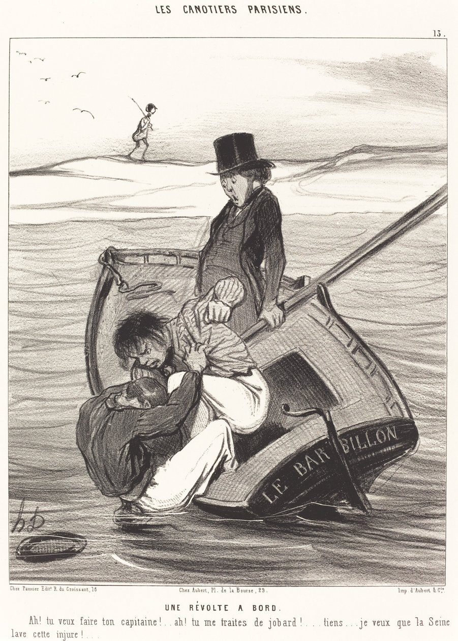 Una Rivolta a Bordo da Honoré Daumier