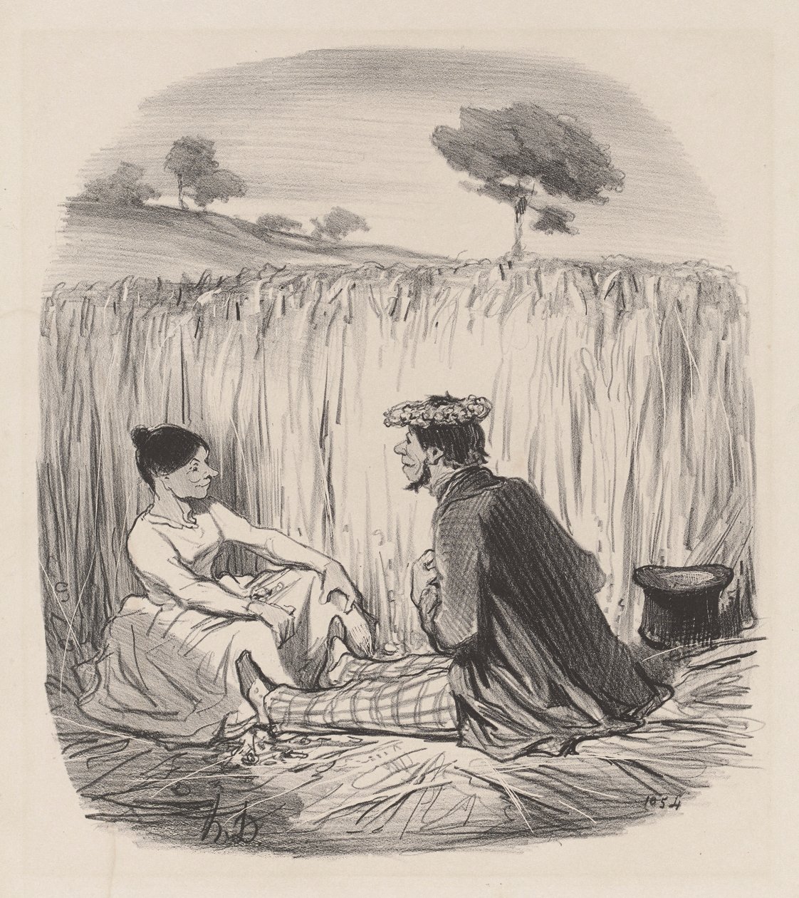 Un idillio nel grano da Honoré Daumier