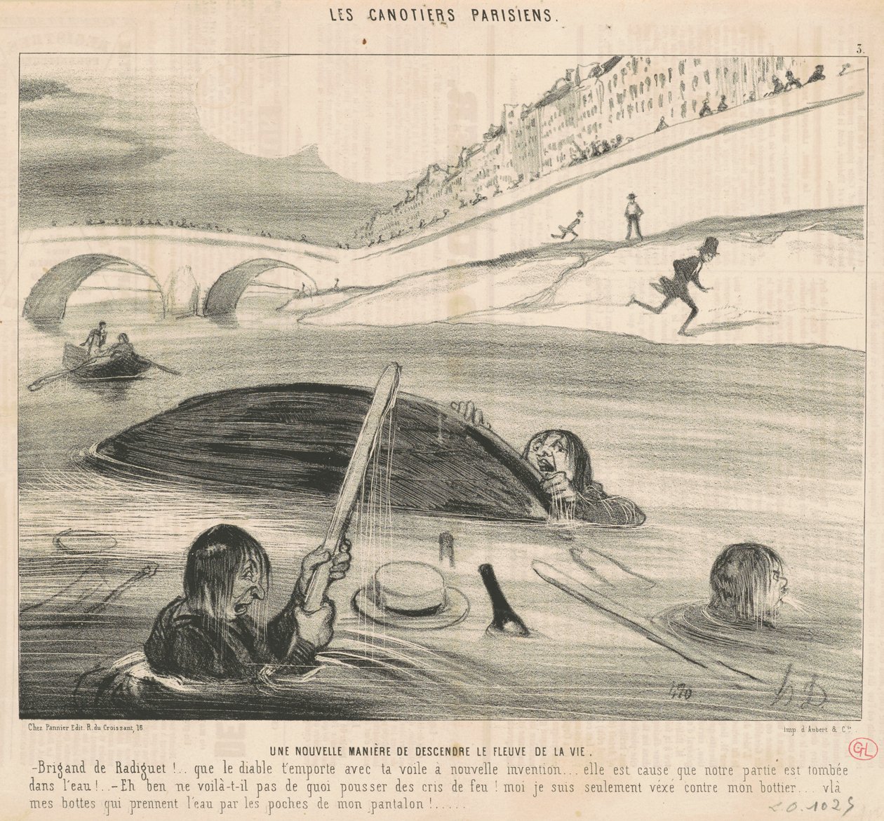 Un nuovo modo di scendere il fiume della vita da Honoré Daumier