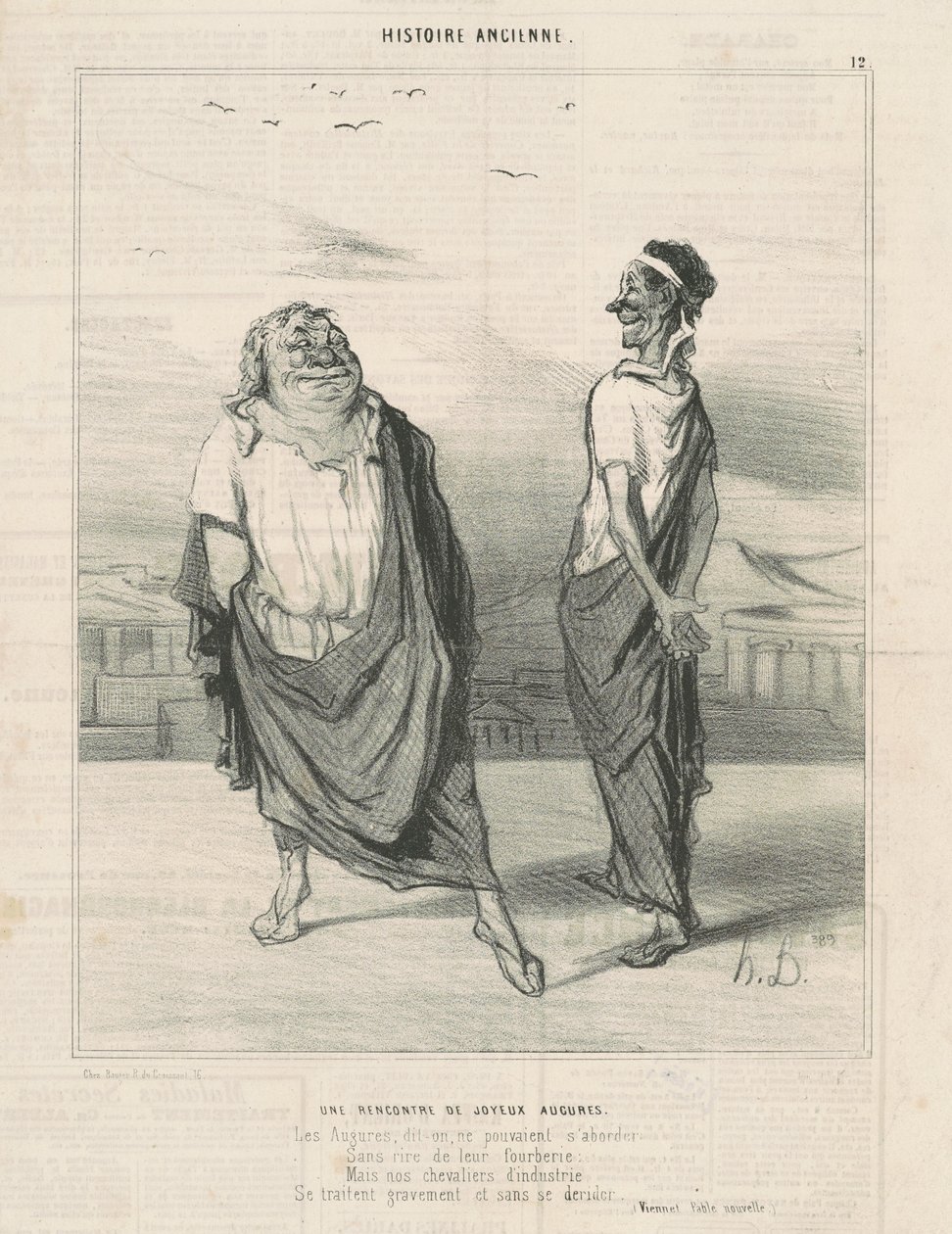 Un incontro di gioiosi auguri da Honoré Daumier