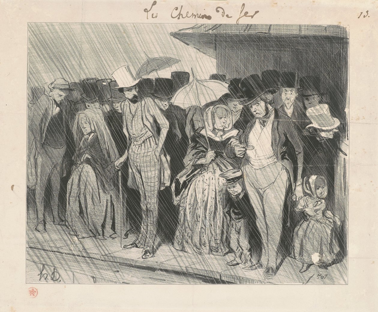 Una stazione infinitamente troppo prolungata da Honoré Daumier