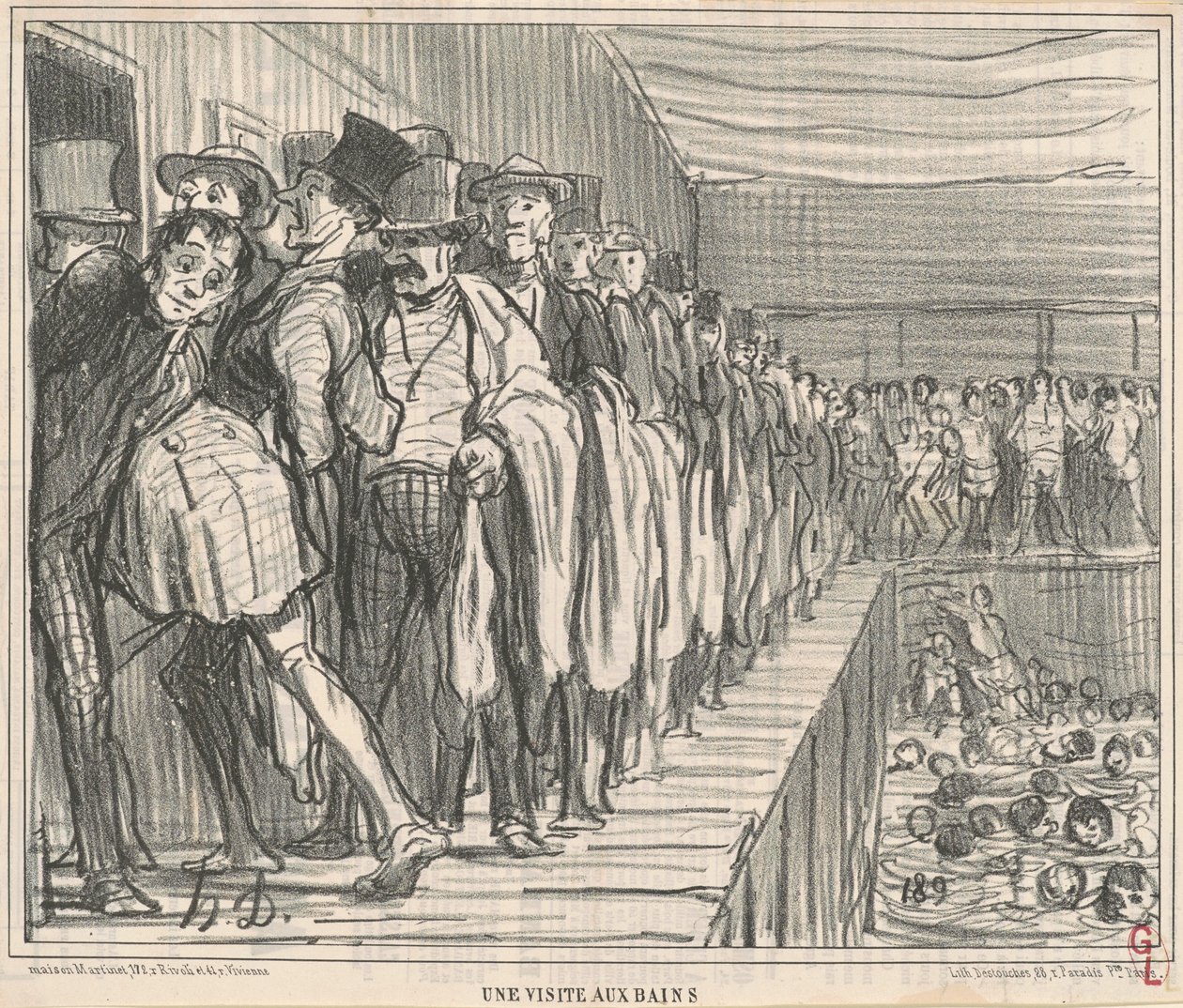 Una visita ai bagni da Honoré Daumier