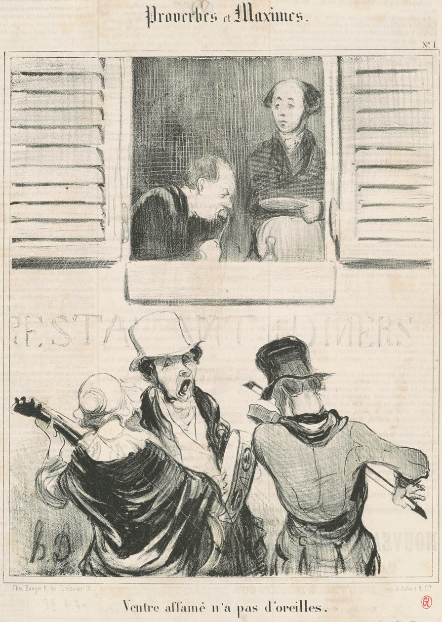 Ventre affamato non ha orecchie da Honoré Daumier