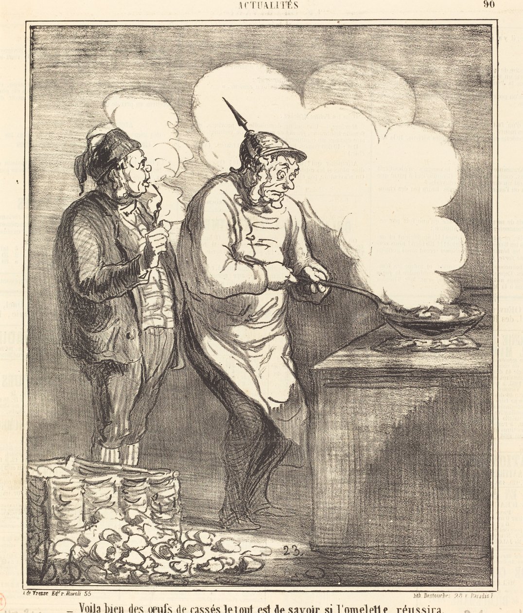 Ecco molte uova rotte... da Honoré Daumier