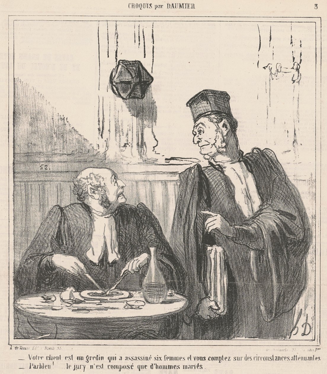 Il vostro cliente è un furfante... da Honoré Daumier
