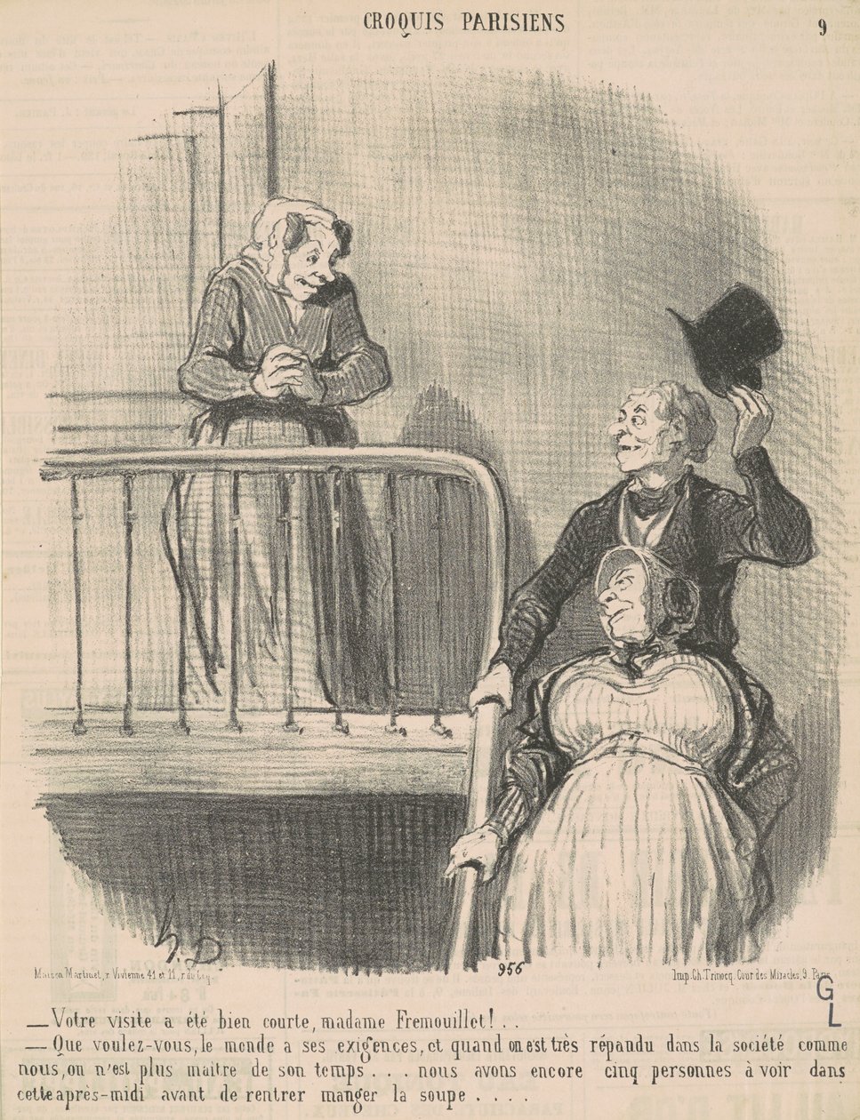 La tua visita è stata molto breve... da Honoré Daumier