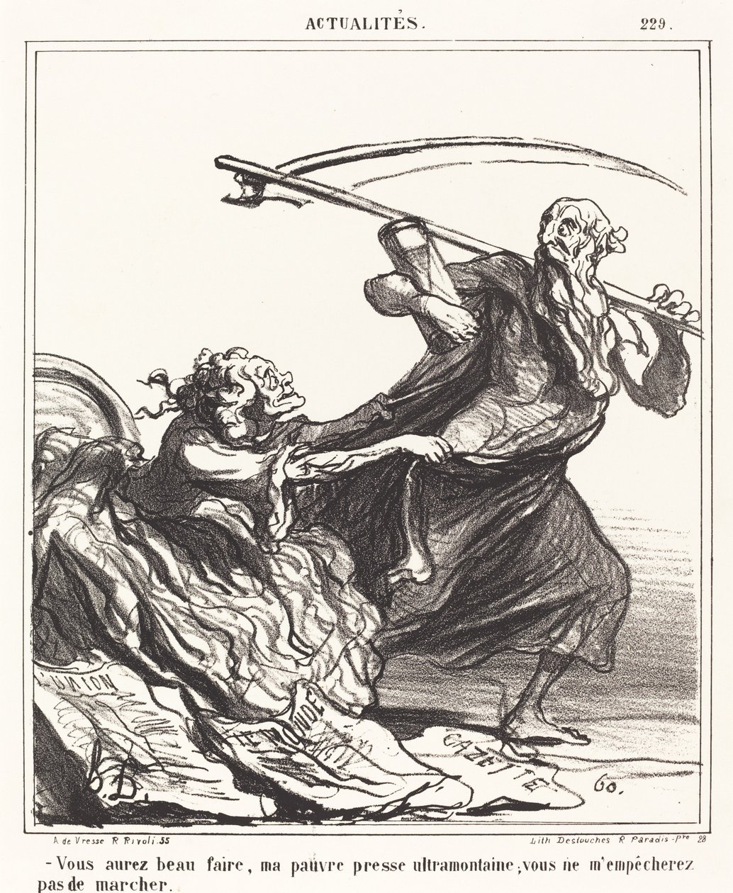 Vous aurez beau faire, ma pauvre presse... da Honoré Daumier