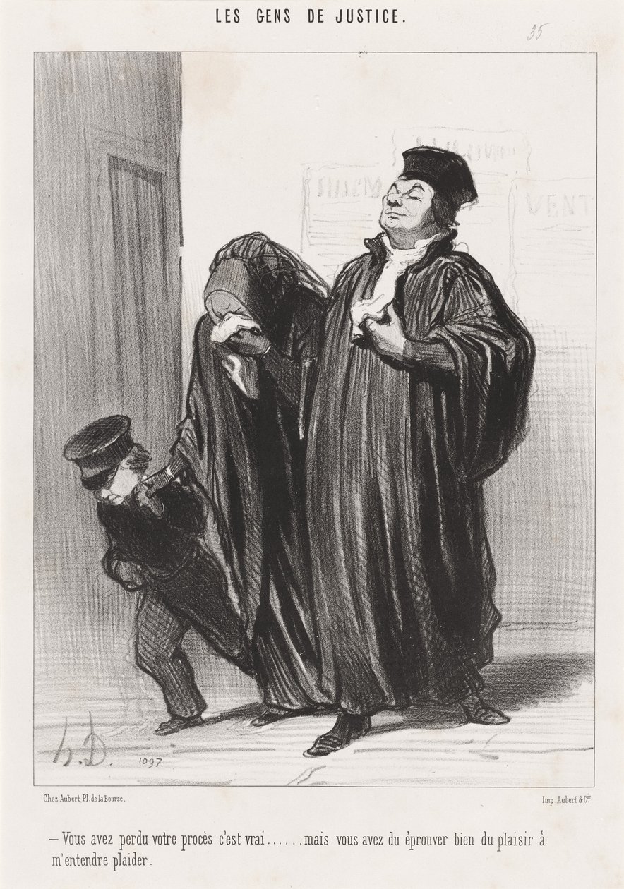 Avete perso il vostro processo, è vero... da Honoré Daumier