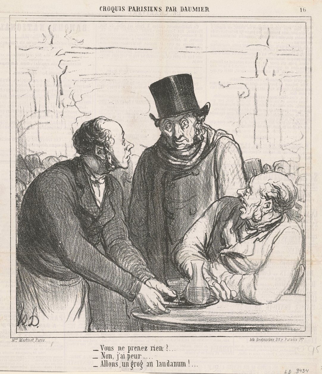 Vous ne prenez rien? da Honoré Daumier