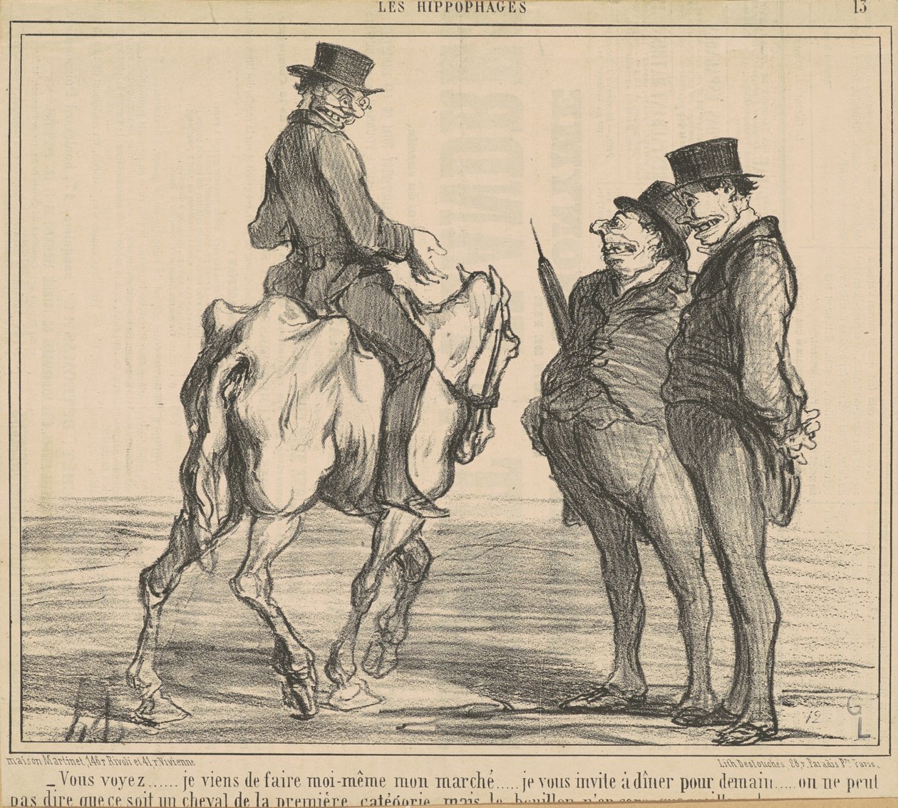 Vous voyez ... je viens de faire ... mon marché ... da Honoré Daumier