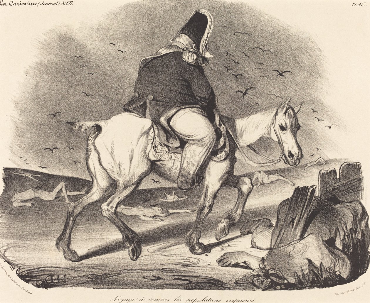 Viaggio attraverso le popolazioni entusiaste da Honoré Daumier