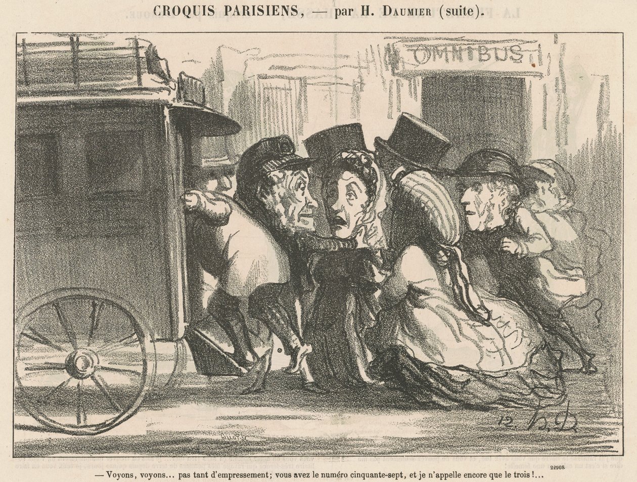 Vediamo, vediamo... non tanta fretta... da Honoré Daumier