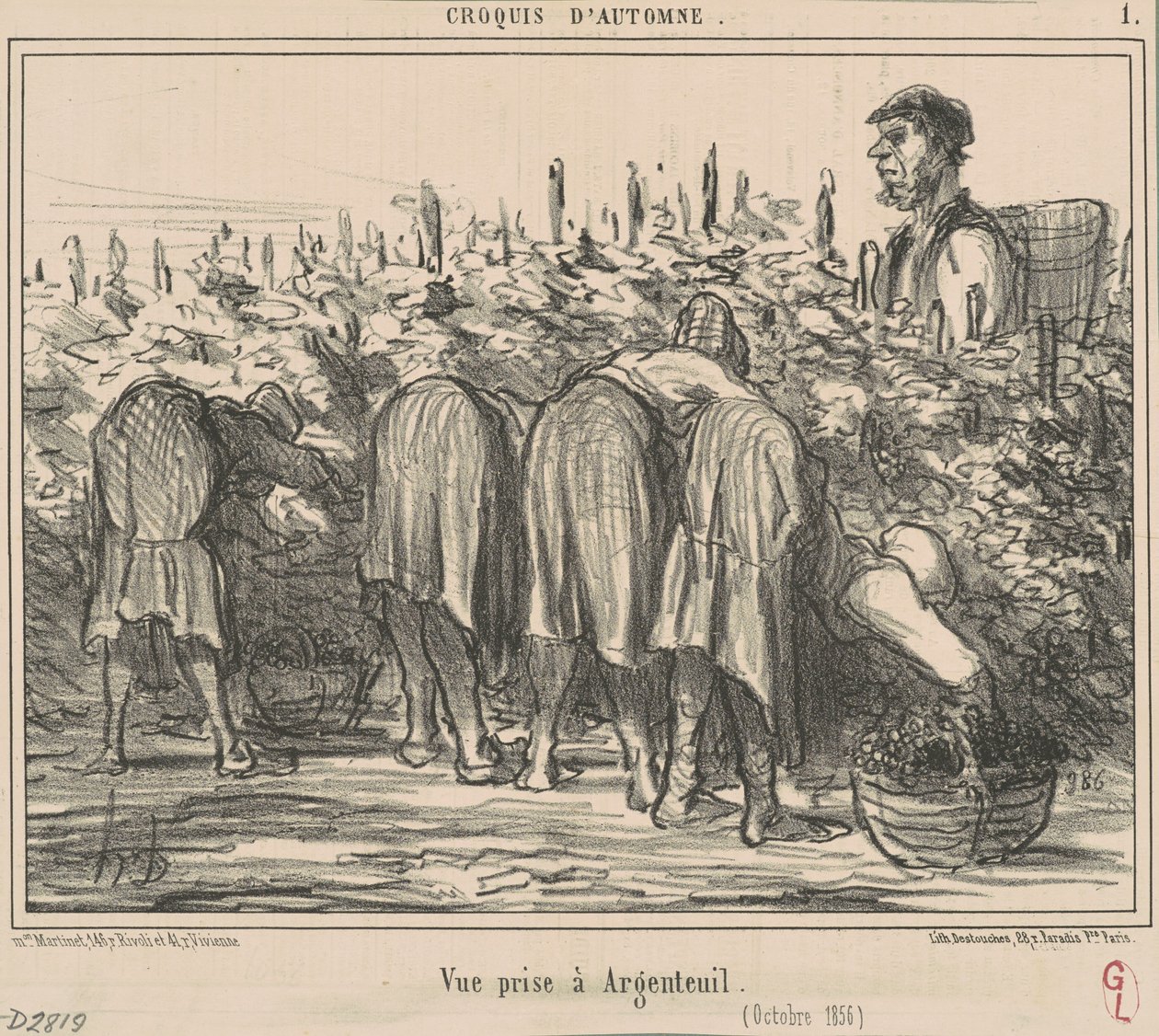 Vista presa ad Argenteuil (Ottobre 1856) da Honoré Daumier