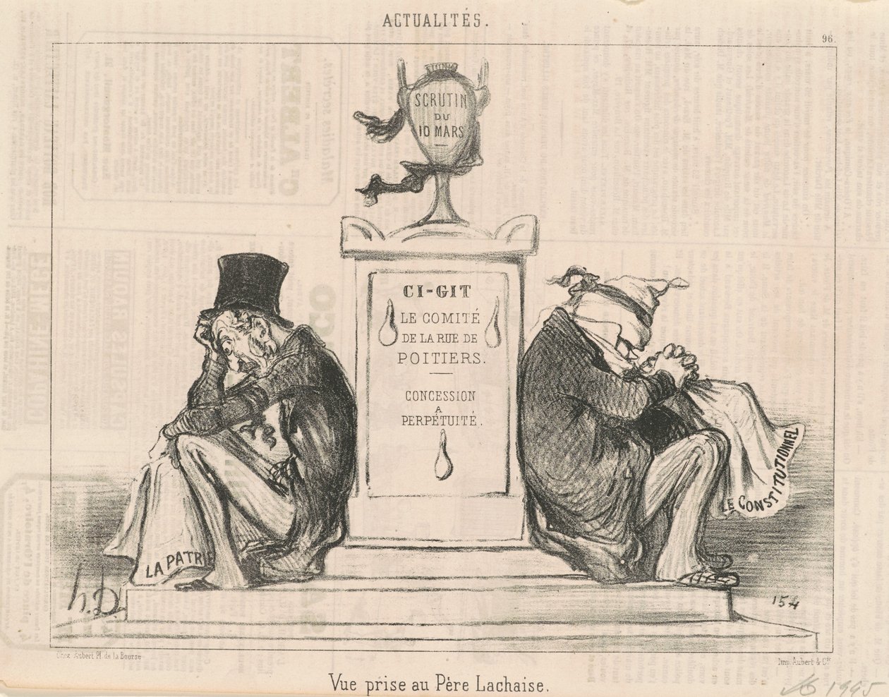 Vista presa al Père Lachaise da Honoré Daumier