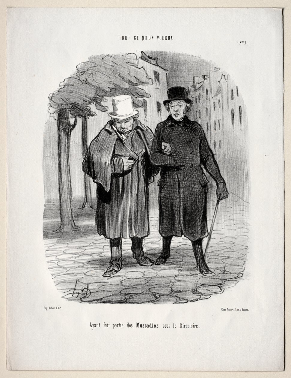 Quel che vuoi, tavola 7: Avendo preso la parte dei dandy sotto il Direttorio da Honoré Daumier