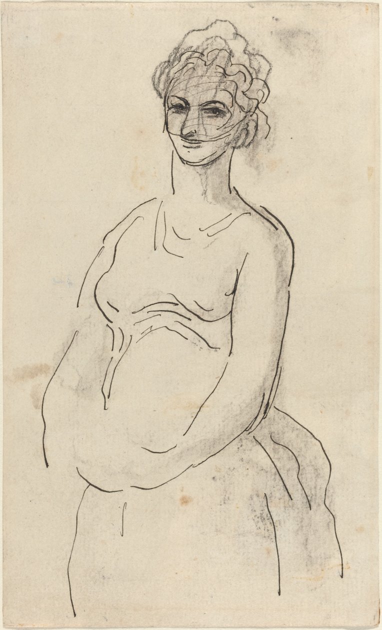Donna con Velo da Honoré Daumier
