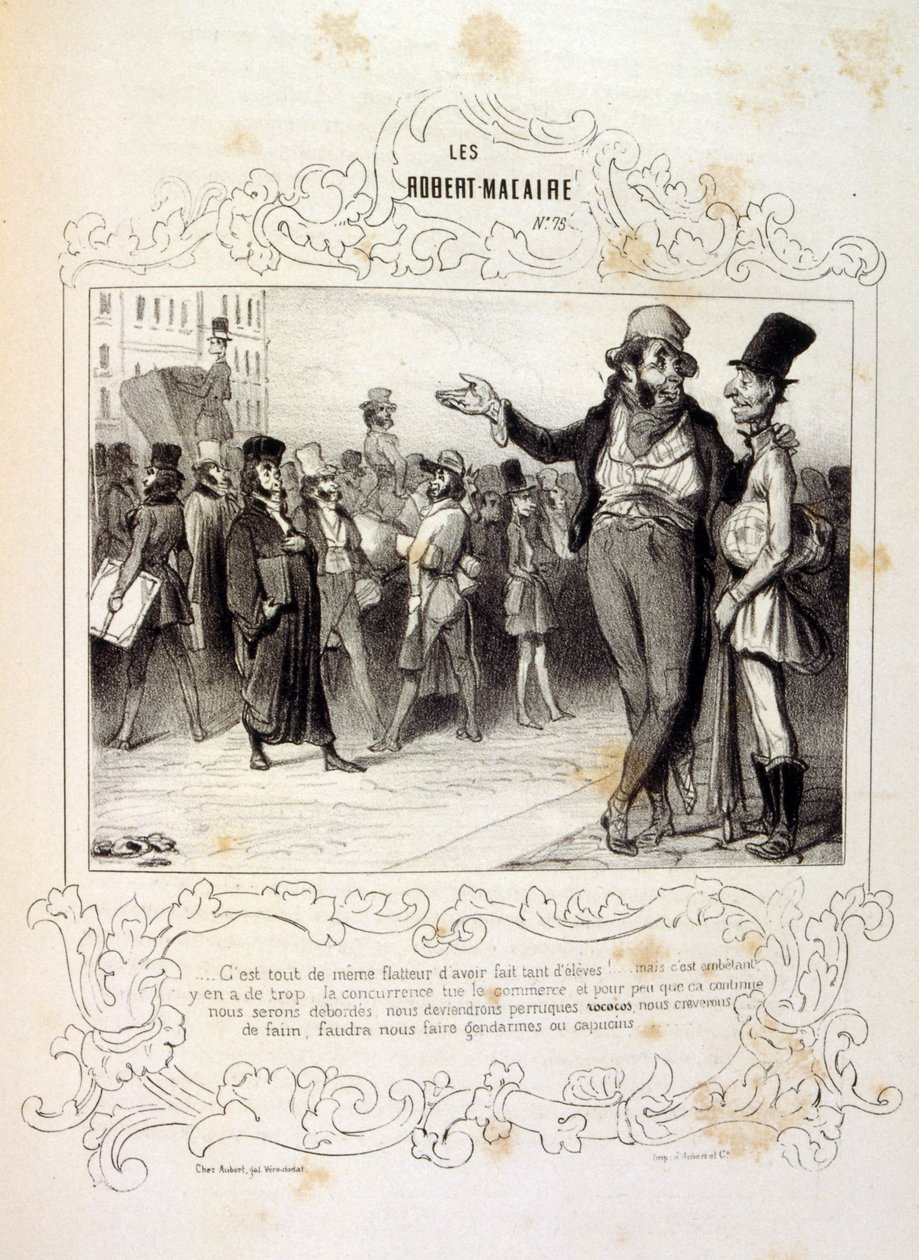 Illustrazioni su idee e leggende Philipon sotto il titolo Les Cent e Robert Macaire da Honoré Daumier