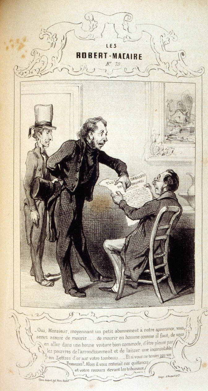Illustrazioni su idee e leggende Philipon sotto il titolo Les Cent e Robert Macaire da Honoré Daumier