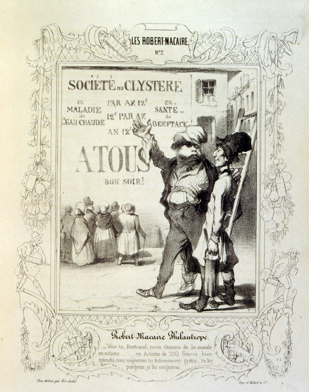 Illustrazioni su idee e leggende Philipon sotto il titolo Les Cent e Robert Macaire da Honoré Daumier