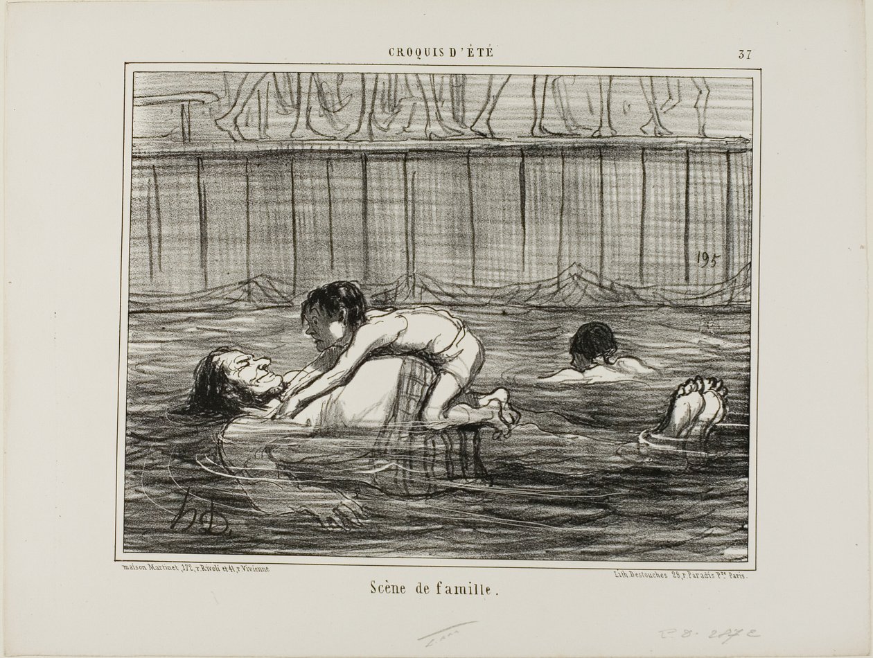 Una scena di famiglia, lastra 37 da Croquis d
