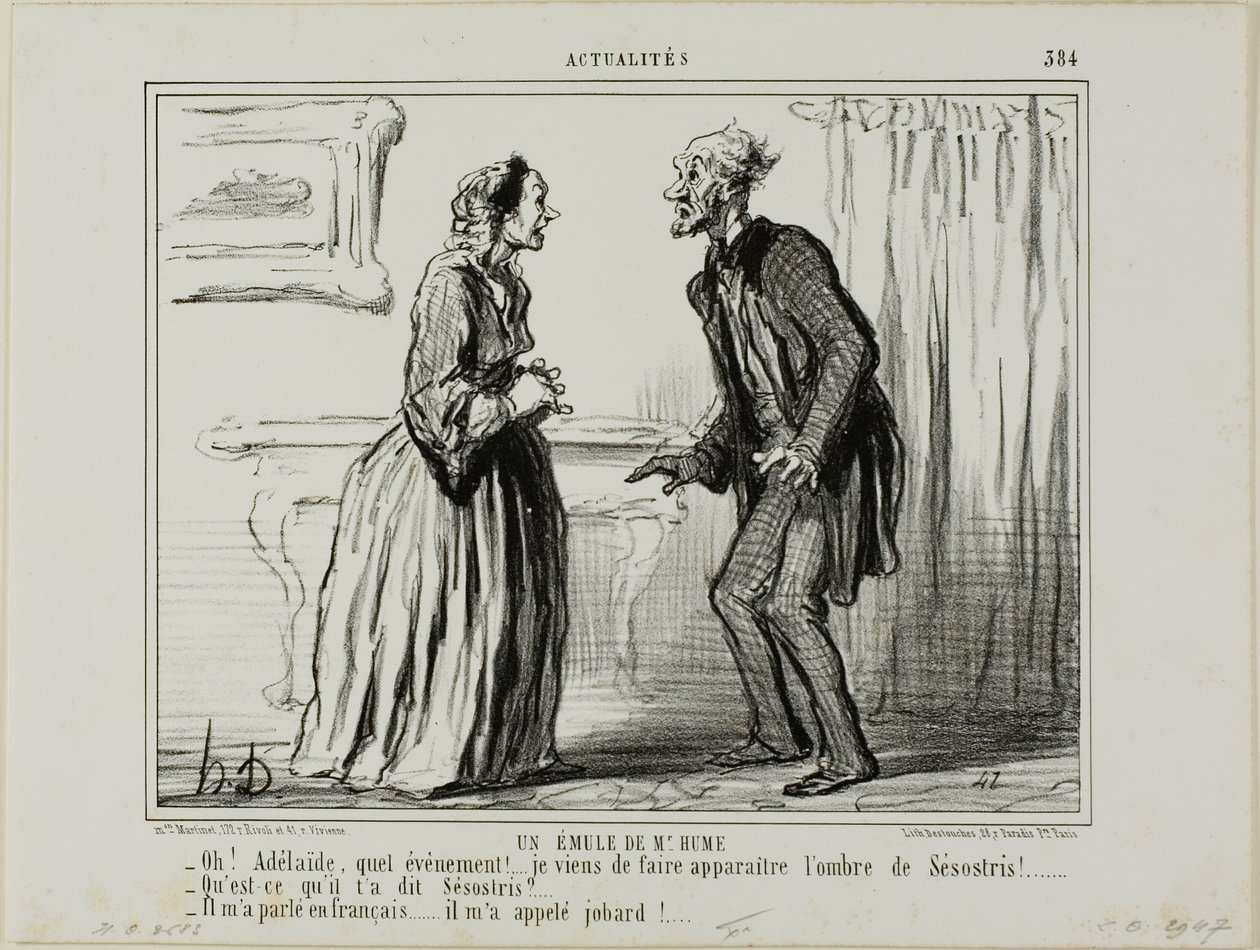 Un rivale del signor Hume. "- Oh Adelaide, che esperienza.... Ho appena fatto apparire l
