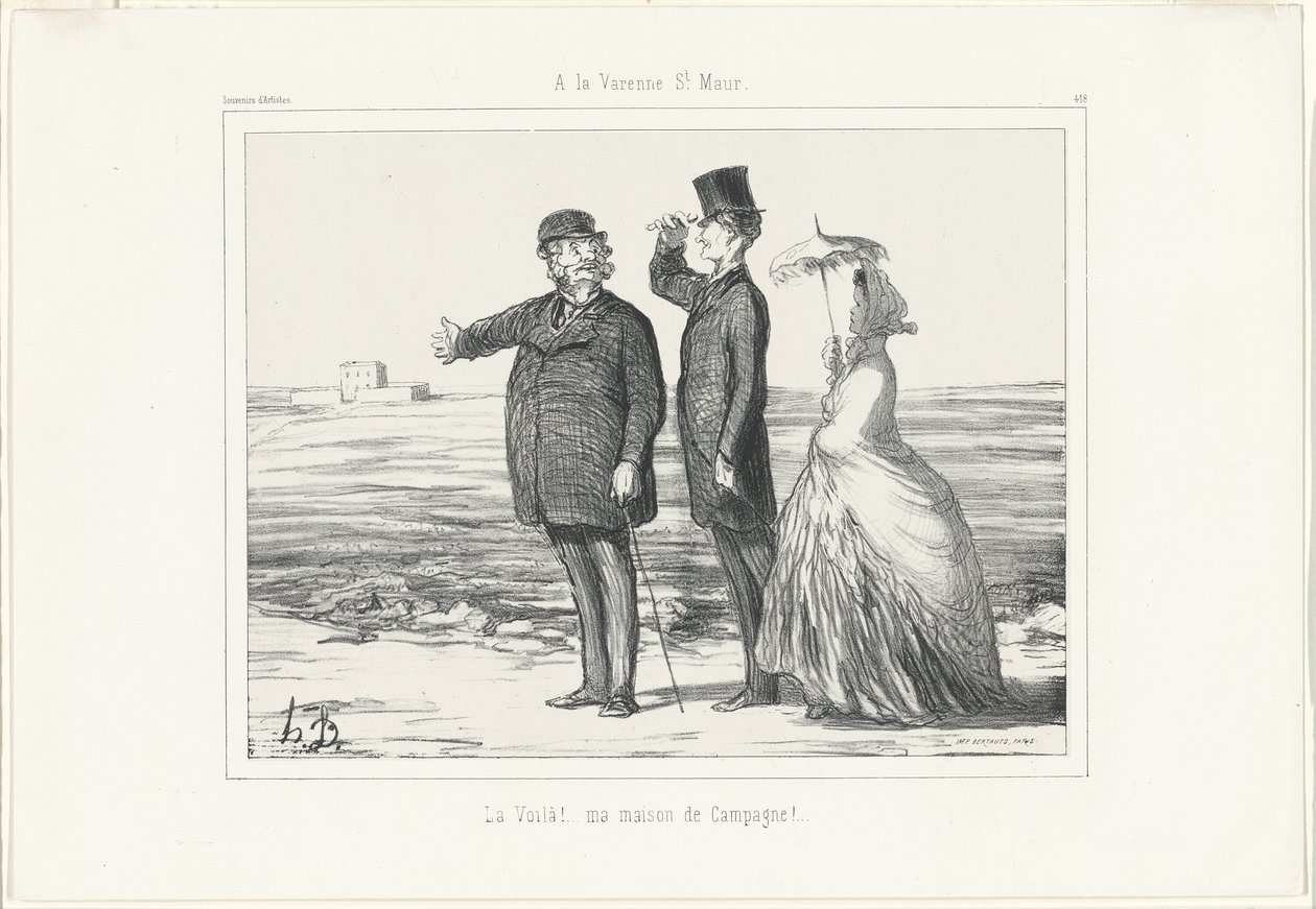 A Varenne, Saint-Maur. "Là! La mia casa di campagna", lastra 418 da Souvenirs d