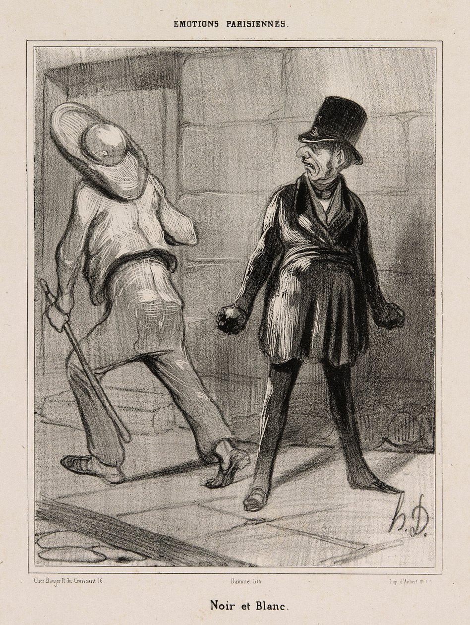Bianco e nero, lastra 23 da Émotions Parisiennes da Honoré Victorin Daumier