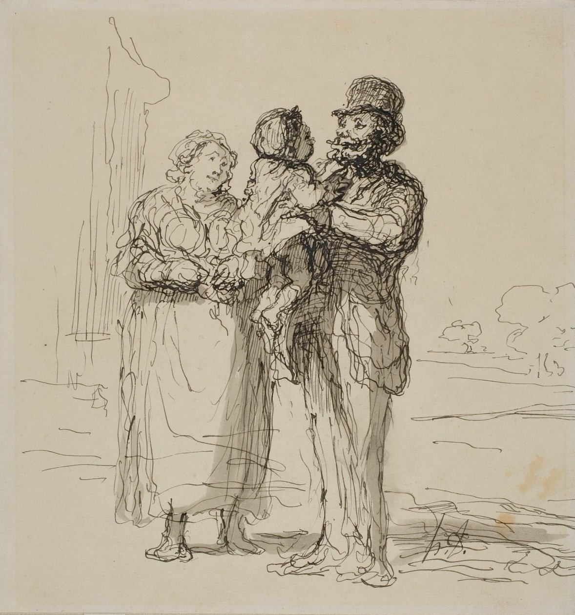Scena di famiglia da Honoré Victorin Daumier