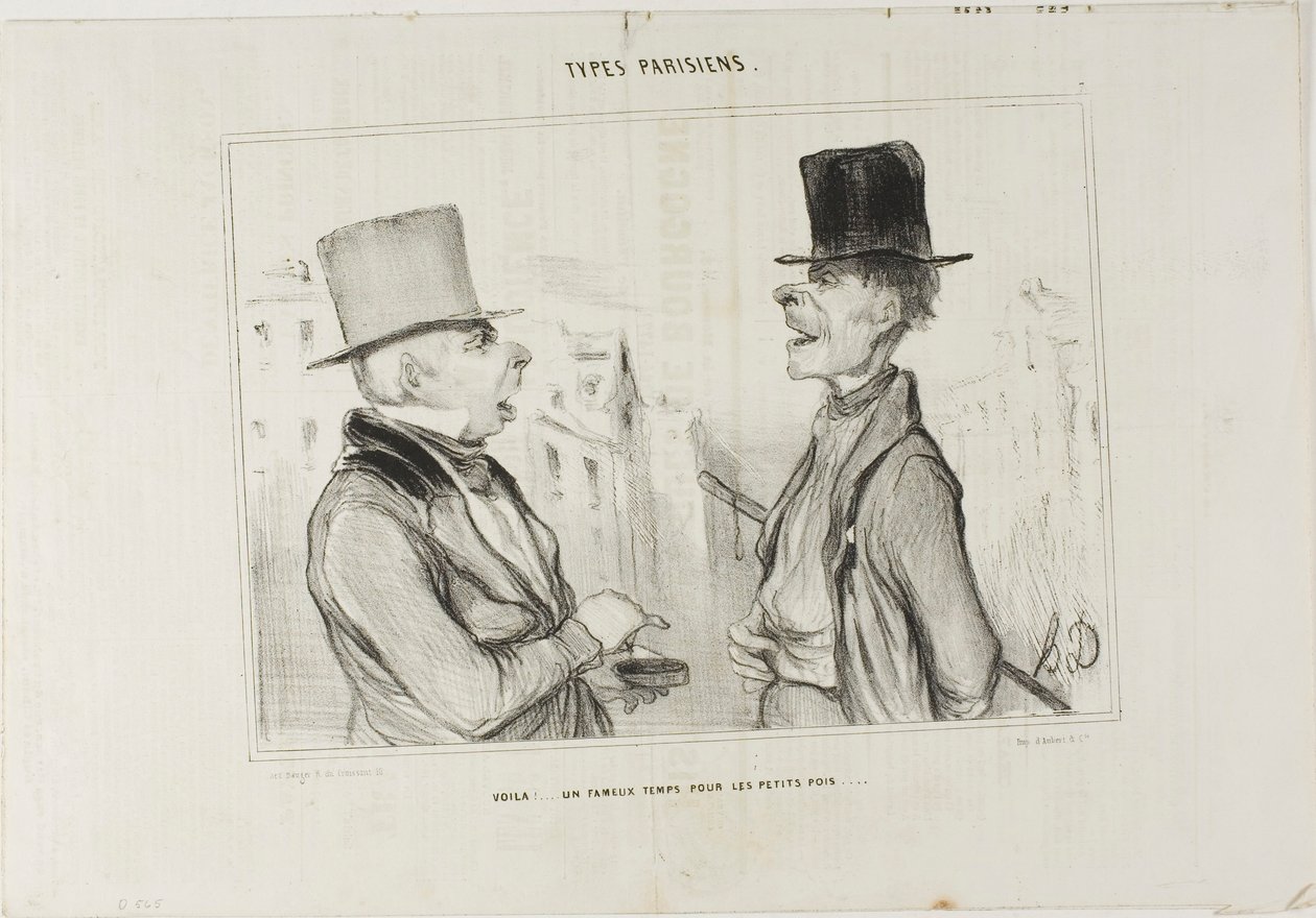 Grandi tempi per le piccole patatine..., piatto 7 da Types Parisiens da Honoré Victorin Daumier