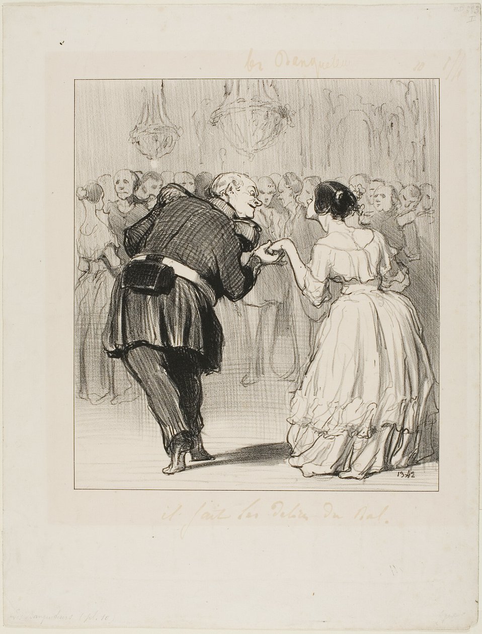 Si diletta con la palla, piatto 10 da Les Banqueteurs da Honoré Victorin Daumier