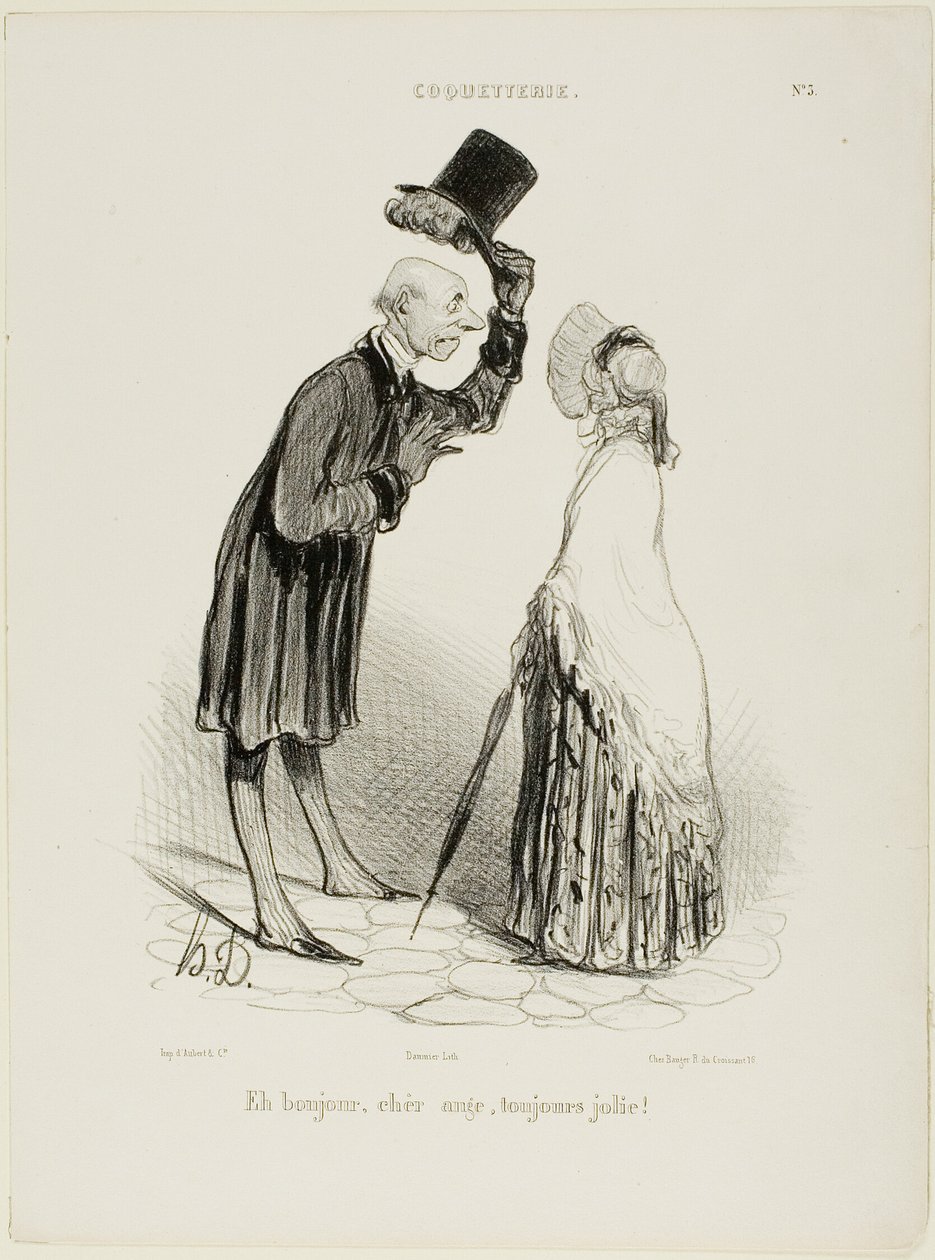 "Ciao, Angelo, sempre bello...", piatto 3 da Coquetterie da Honoré Victorin Daumier