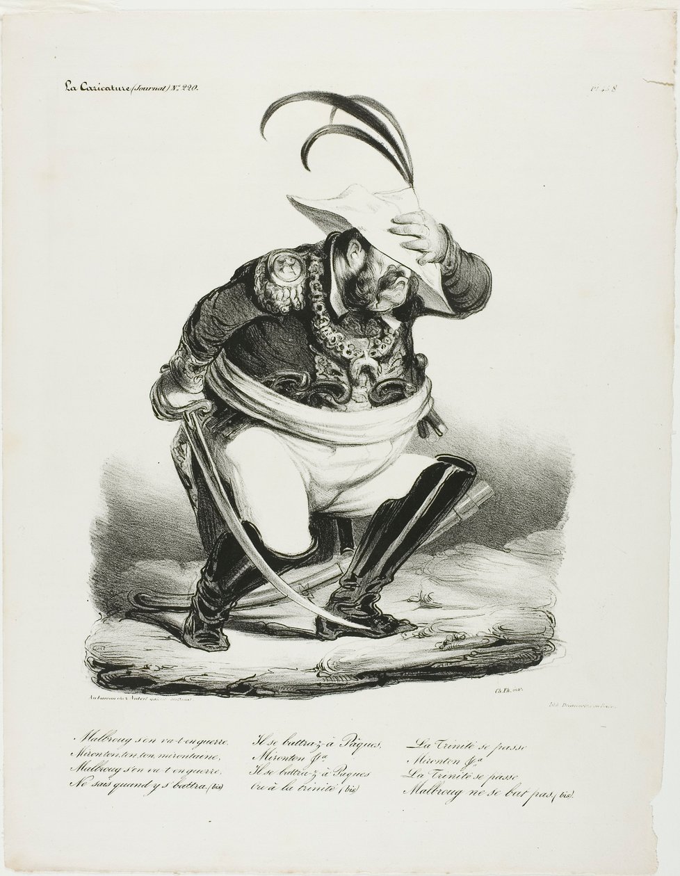Malbroug va in guerra... da Honoré Victorin Daumier