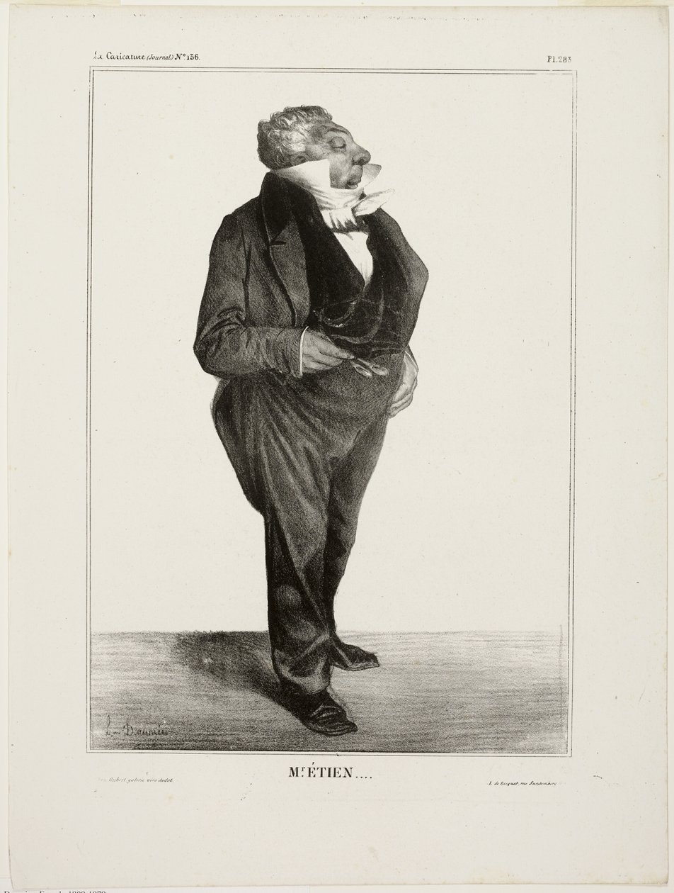 Mr. Étien...., piatto 283 di Cartooning Celebrities da Honoré Victorin Daumier