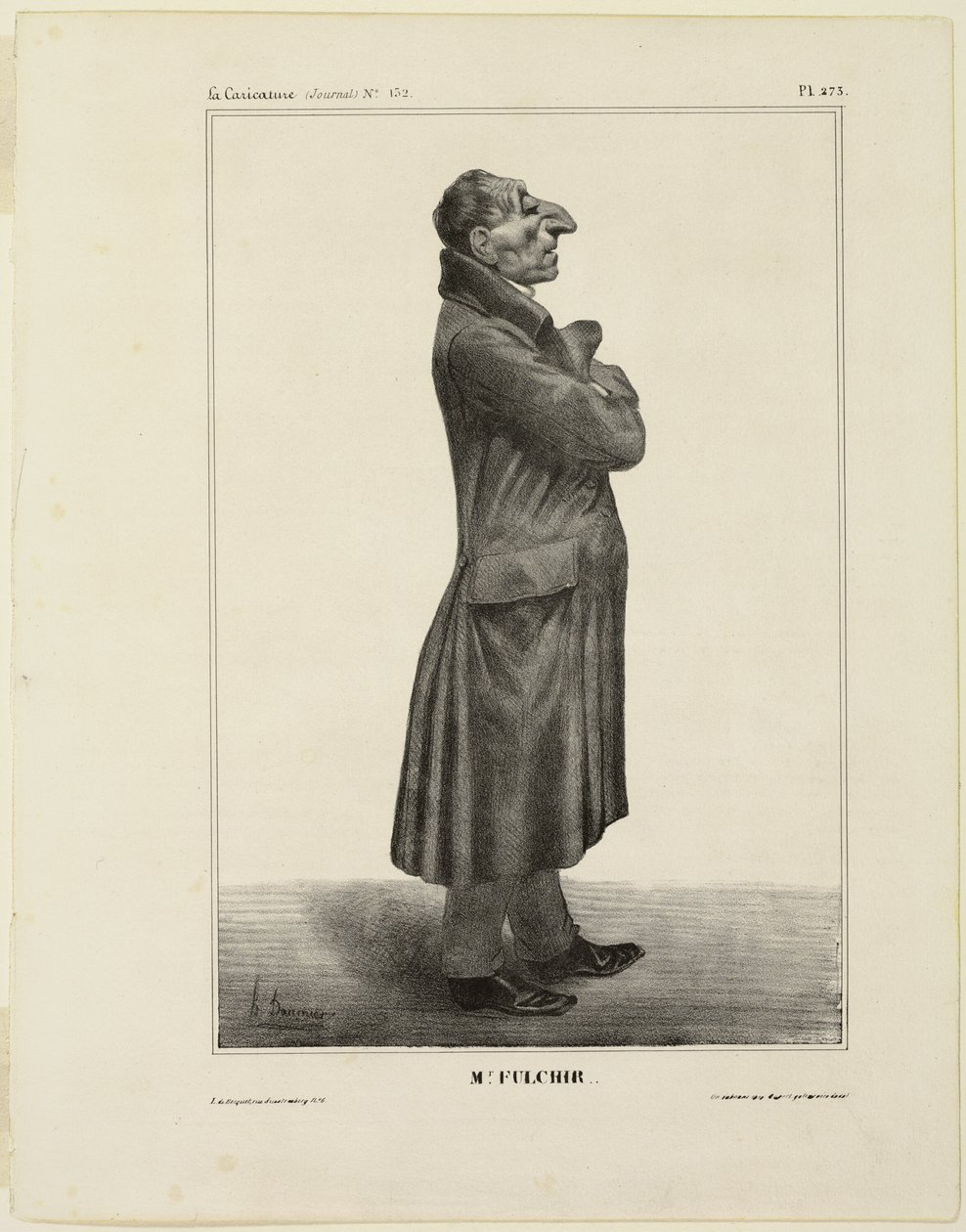 Mr. Fulchir..., piatto 273 di Cartooning Celebrities da Honoré Victorin Daumier