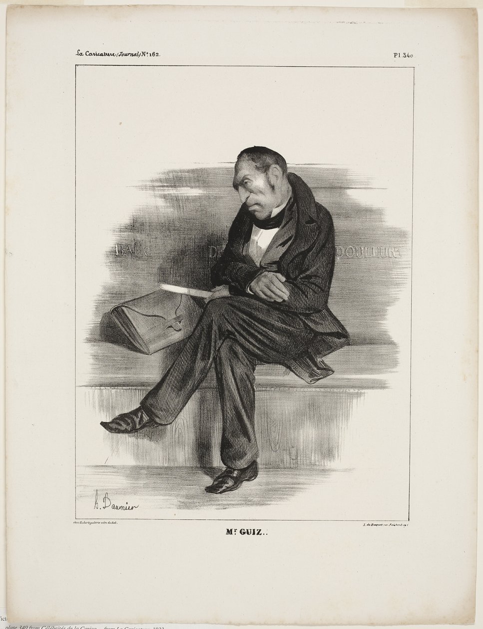 Mr. Guiz..., piatto 340 di Cartooning Celebrities da Honoré Victorin Daumier