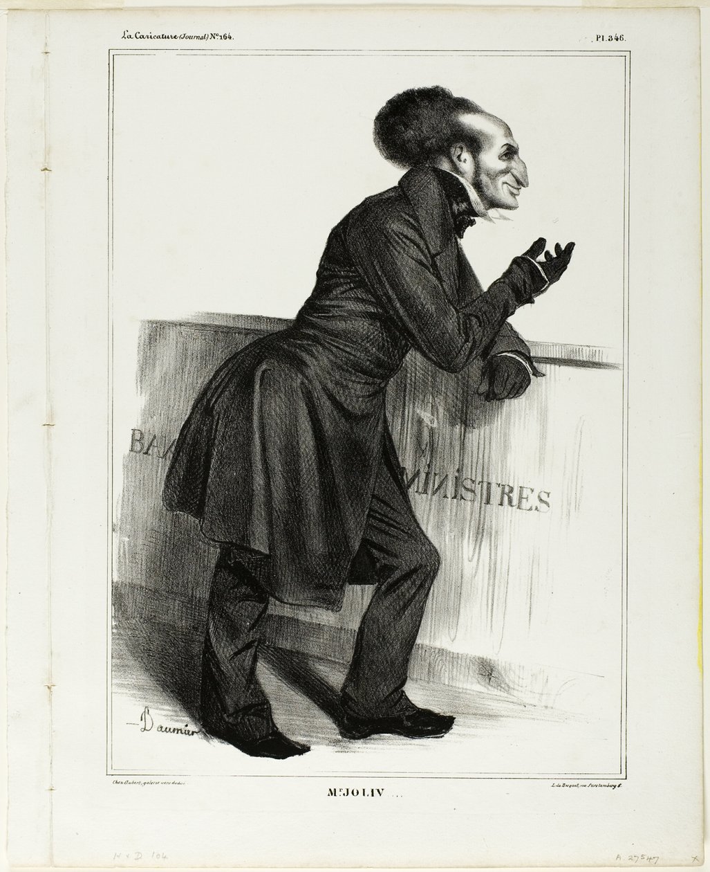 Mr. Joliv...., tavola 346 di Cartooning Celebrities da Honoré Victorin Daumier