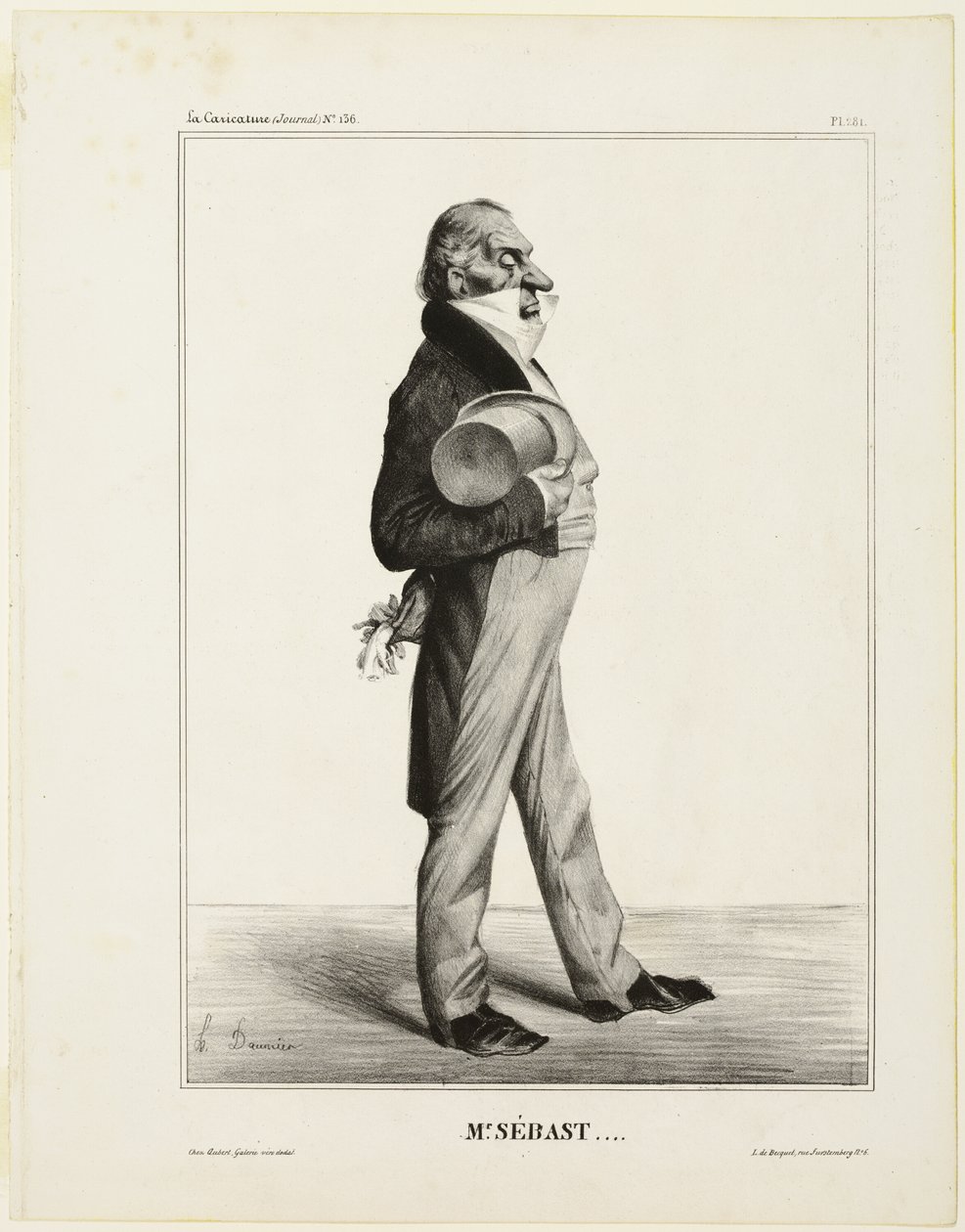 Mr. Sébast ...., tavola 281 di Cartooning Celebrities da Honoré Victorin Daumier