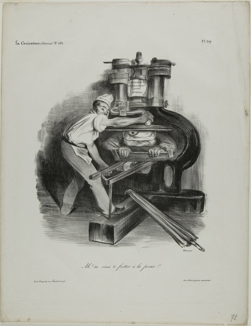 "Quindi, vuoi immischiarti con la stampa!", ha detto il 319. da Honoré Victorin Daumier
