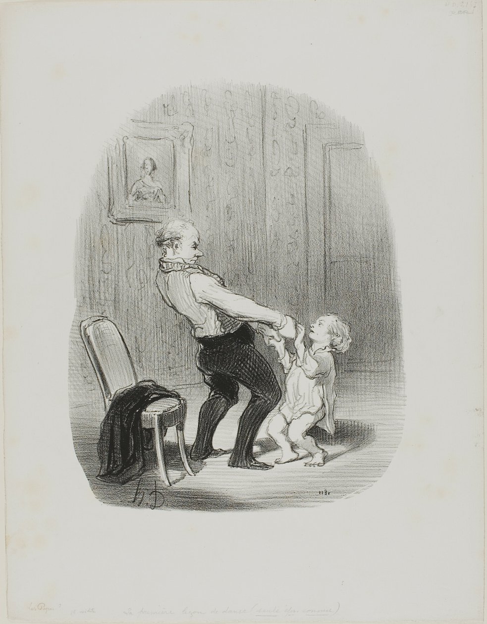 Il primo ballo, da Les Papas da Honoré Victorin Daumier