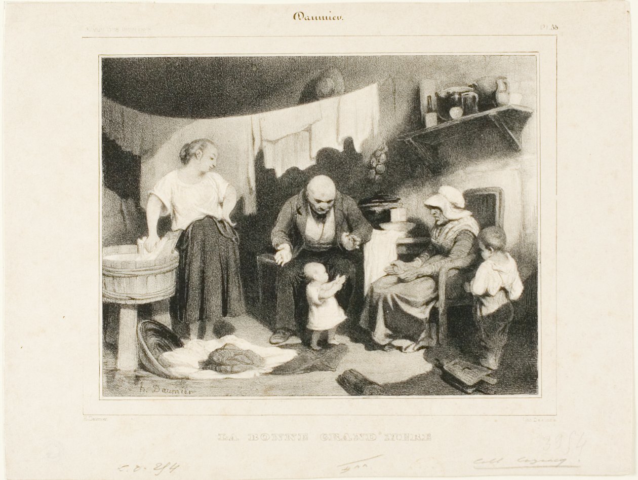 La buona nonna, piatto 55 da Honoré Victorin Daumier