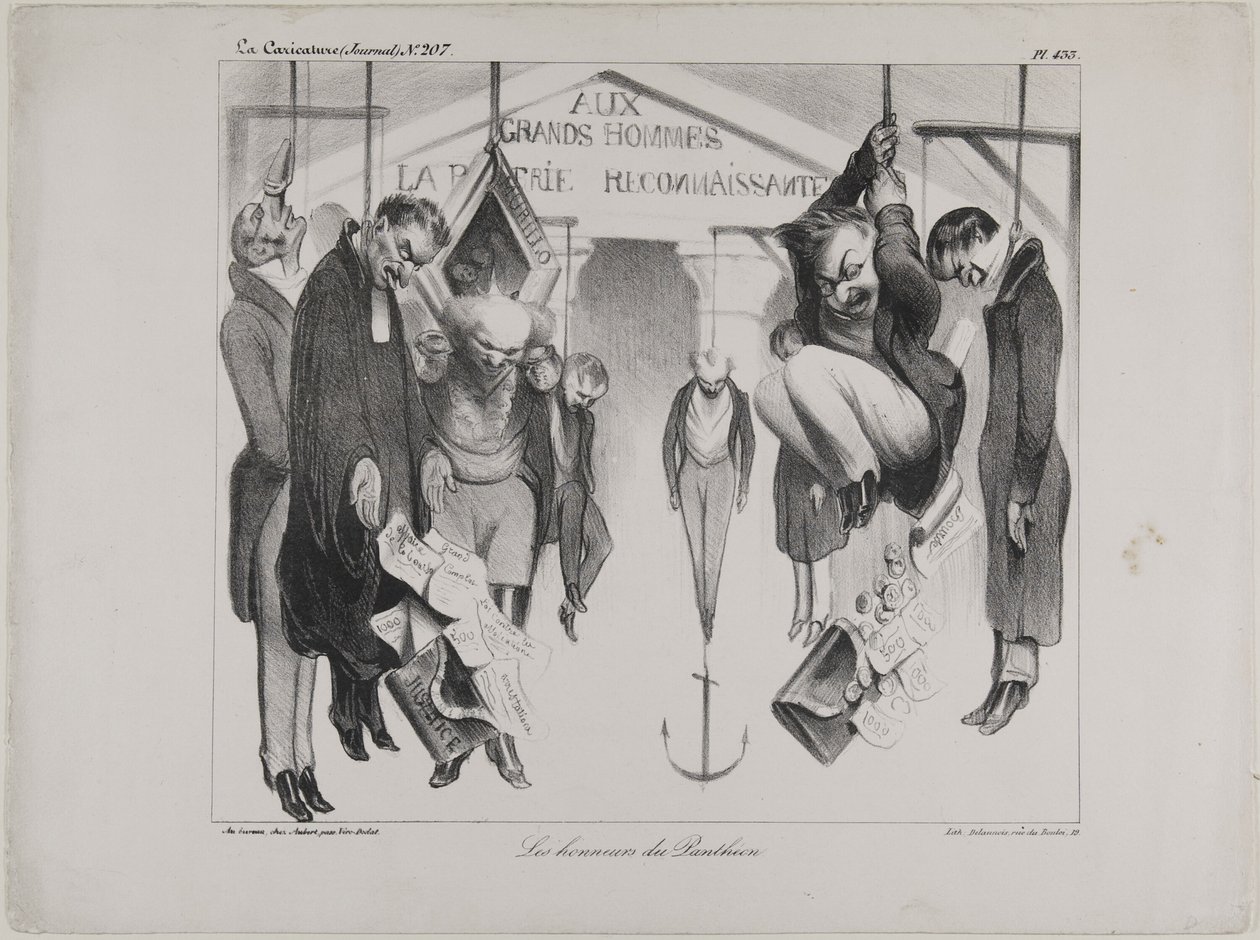 Gli onori del Pantheon, tavola 433 da Honoré Victorin Daumier