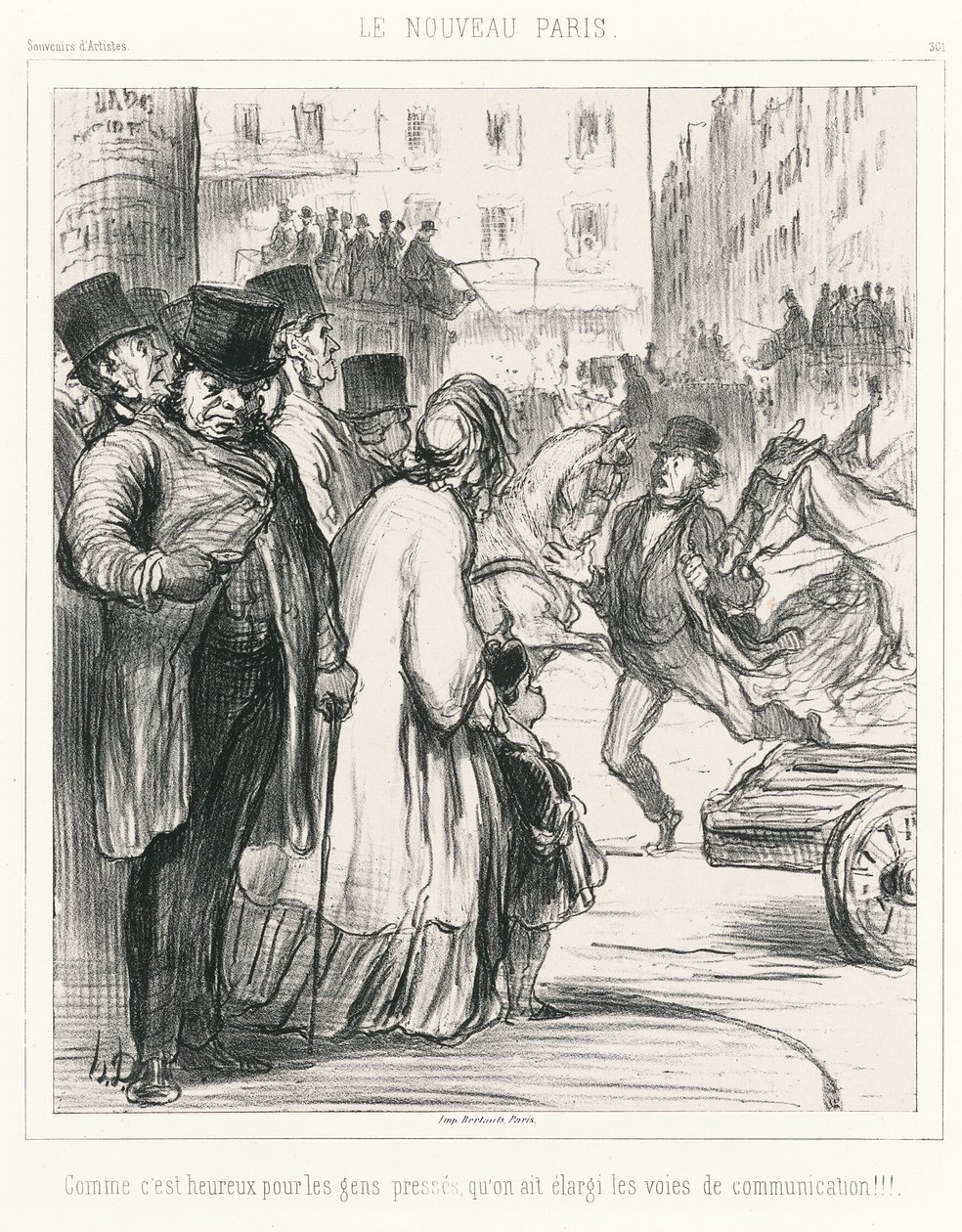 La nuova Parigi. Che fortuna per chi ha fretta che i viali siano stati allargati!!!, targa 301 di Souvenirs d